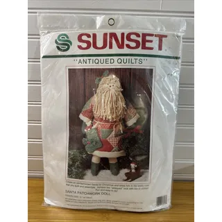 Photo of Antiquated Quilts Santa Patchwork Mop Doll Kit 18017 Sunset Dimensions NIP Craft