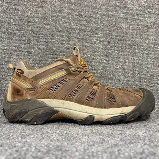 Photo of Keen Voyager Mid Vented Hiking Boots Brown Leather Men 11 Trail Shoes