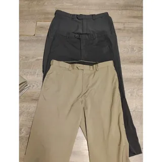 Photo of lot of 3 Savane, Kenneth Cole, Haggar Men's pants Sz 36X29 multi flat