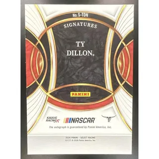 Photo of 2026 Panini Select NASCAR Ty Dillon #S-TDN Signatures Auto