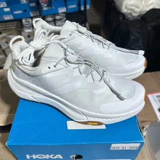 Photo of HOKA Transport 'White/Gum' Vibram Casual Comfort Sneakers | Womens 8 B | New