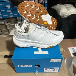 Photo of HOKA Transport 'White/Gum' Vibram Casual Comfort Sneakers | Womens 8 B | New