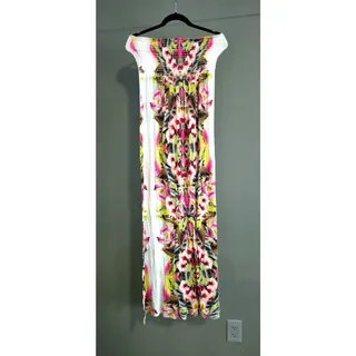 Photo of Lily Aldridge for Velvet Floral Strapless Maxi Dress M