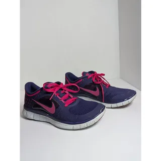 Photo of Nike Free Run 3 Womens 7.5 Night Blue Fire Berry Running Shoes 510643-401