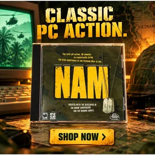 Photo of NAM 1998 PC CD ROM Infogrames Vietnam War FPS Game Pre Owned