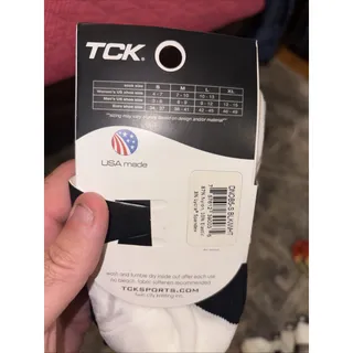 Photo of TCK Performance ProDRI Athletic Socks Small Black/White Stripes Moisture Wicking