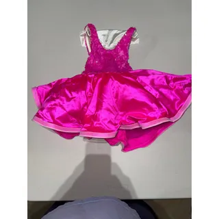 Photo of Weissman Girls Pink Sequin Dance Costume Dress Skirted Leotard SC Sparkle
