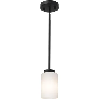 Photo of TODOLUZ Black Pendant Light Fixture With Opal White Glass, Farmhouse Mini-BLACK