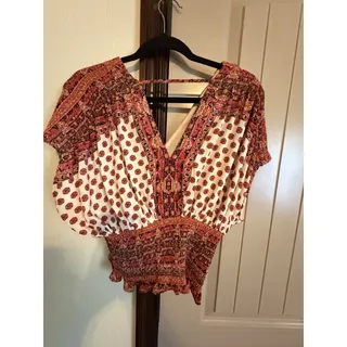 Photo of Rose & Olive Women's Sleeveless Top Blouse, Size Small, Lightweight, Boho Art