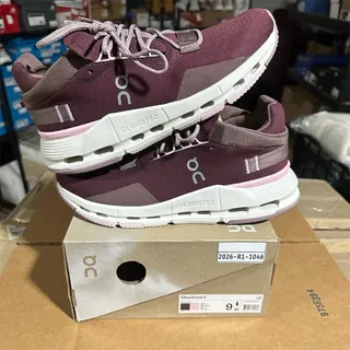 Photo of On Running Cloudnova 2 ‘Maroon Peony’ Burgundy Sneakers | Women’s Size 9 US