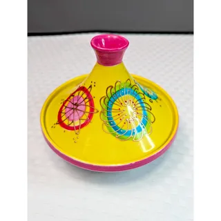 Photo of Moroccan Style Colorful Ceramic Decorative Tagine Whimsical Lidded Dish
