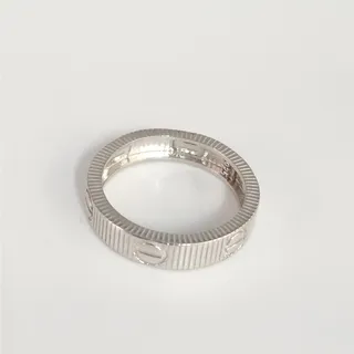 Photo of 925 Sterling Silver Screw Motif Band Textured Design Ring size 7.5