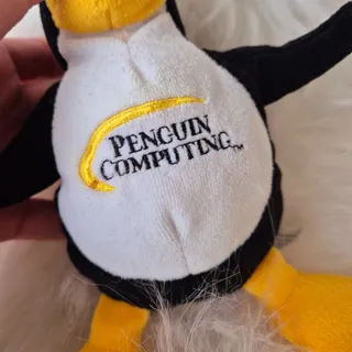 Photo of Vintage Penguin Computing Tux Linux Mascot Plush Rare Tech Promo 7.5"