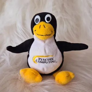 Photo of Vintage Penguin Computing Tux Linux Mascot Plush Rare Tech Promo 7.5"