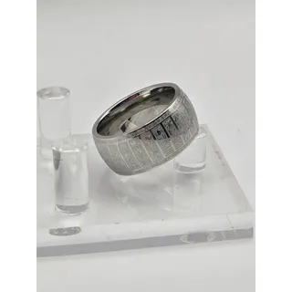Photo of Titanium Buddhist Sutra Ring 10mm Wide | Comfort Fit | Size 10 & 11