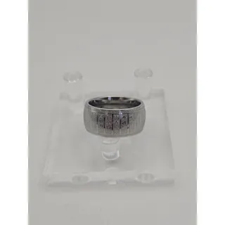 Photo of Titanium Buddhist Sutra Ring 10mm Wide | Comfort Fit | Size 10 & 11