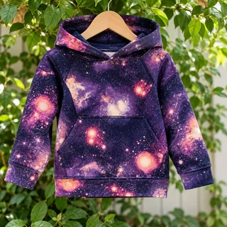 Photo of Lands’ End Kids 3T Galaxy Hoodie Purple Celestial Spacecore Cosmic Pullover