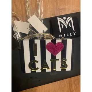 Photo of Milly I Love Cats/Dogs Acrylic Box Clutch NWT