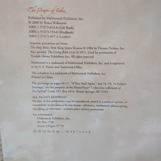 Photo of The Prayer of Jabez: Breaking Through to the Blessed Life by Bruce Wilkinson