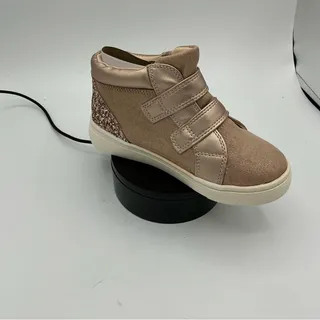 Photo of Joie Kids Sneakers in Glittery Beige and Brown Size 10