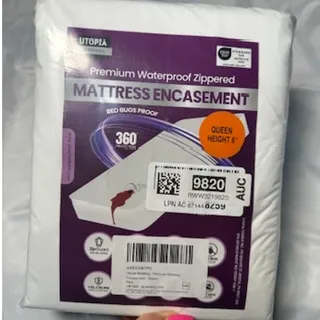 Photo of Utopia Bedding Queen 8" Waterproof Zippered Mattress Encasement New Sealed