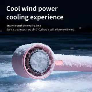 Photo of White 199 Speed Handheld Cooling Fan Type C Rechargeable Portable New