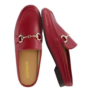 Photo of Slip-On Mules, Business Casual Loafers with Low Heel and Metal Chain Detail