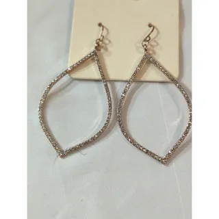 Photo of Gold and rhinestone earrings