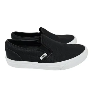 Photo of VANS Women's Leather Mesh Slip On Sneakers Black 7.5