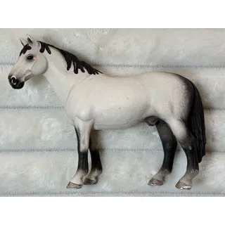 Photo of Schleich White Black Hanoverian Stallion Horse Figure 2008 D-735271`
