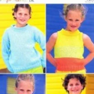 Photo of New 2000s Sirdar 4283 Tropicana DK Children's Sweaters Knitting Pattern