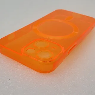Photo of Svanove Neon Orange Translucent MagSafe Case for Apple iPhone 13 Mini