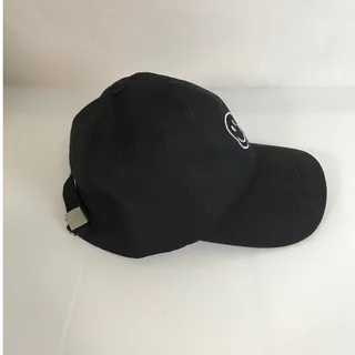 Photo of Black Dad Style Embroidered White Smiley Face Minimalist Men Baseball Cap
