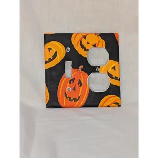 Photo of Classic Jack-o'-Lantern Decoupage Wall Plate , Halloween
