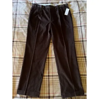 Photo of NEW MENS RALPH LAUREN DARK BROWN CORDUROY FLAT FRONT PANTS SIZE 38X32