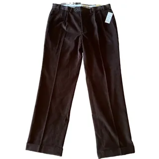 Photo of NEW MENS RALPH LAUREN DARK BROWN CORDUROY FLAT FRONT PANTS SIZE 38X32