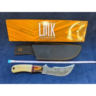 Photo of Hunting Bowie Knife 9 Inch Custom Made Forged Damascus Blade LMK Knives #7554