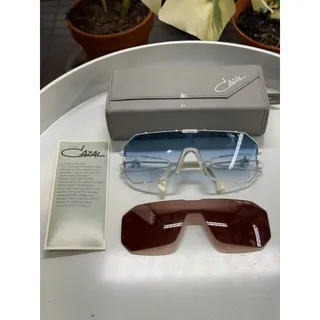 Photo of Vintage Cazal 904 Col 70 NOS Brand New White Shield Sunglasses West Germany 80s