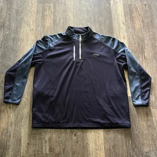 Photo of Callaway Golf 1/4 Zip Pullover XXL Navy Long Sleeve Performance Shirt