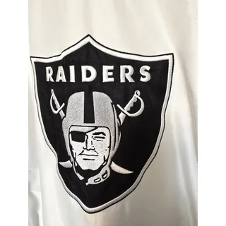Photo of Oakland Raiders NFL Team Apparel Jersey Mens Large White Embroidered Logo NWOT