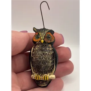 Photo of Halloween Hanging Decor, Vintage-Style Primitive Owl Ornament, Salem Collection
