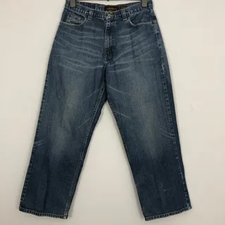 Photo of Aeropostale 235 Relaxed Blue Jeans Mens 32/30 100% Cotton Med Wash Wide Leg 90s