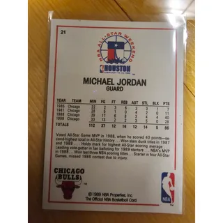 Photo of Michael Jordan 1989-1990 NBA Hoops #21 - Chicago Bulls - NBA - Fresh Pull