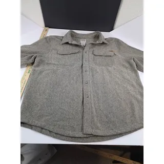 Photo of Cinch Men’s XXL Gray Fleece Shirt Jacket Western Button Front Shacket 2XL