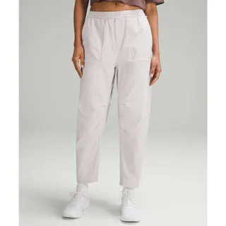 Photo of Lululemon Womens Lab Stretch Woven Barrel Leg Pants High Rise Size 6 Cream Gym