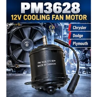Photo of PM3628 35658 Radiator Cooling Fan Motor Chrysler Dodge Plymouth NOS New