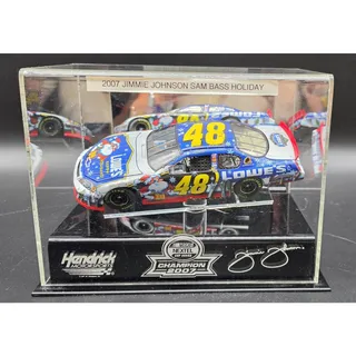 Photo of 2007 Jimmie Johnson Sam Bass Holiday #48 Diecast Monte Carlo SS Display Case