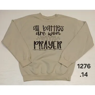 Photo of Gildan Heavy Blend (Medium) Beige Graphic Pullover Sweater