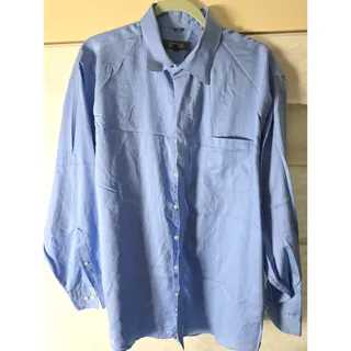 Photo of Kenneth Cole Reaction Dress Shirt Mens XL 17-17.5 34-35 Blue Long Sleeve