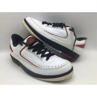 Photo of Air Jordan 2 Retro Low Chicago Mens 8 White Red Black Sneakers 832819-101